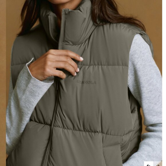 Adanola Puffer Gilet Olive Green Size Small - Picture 4 of 4
